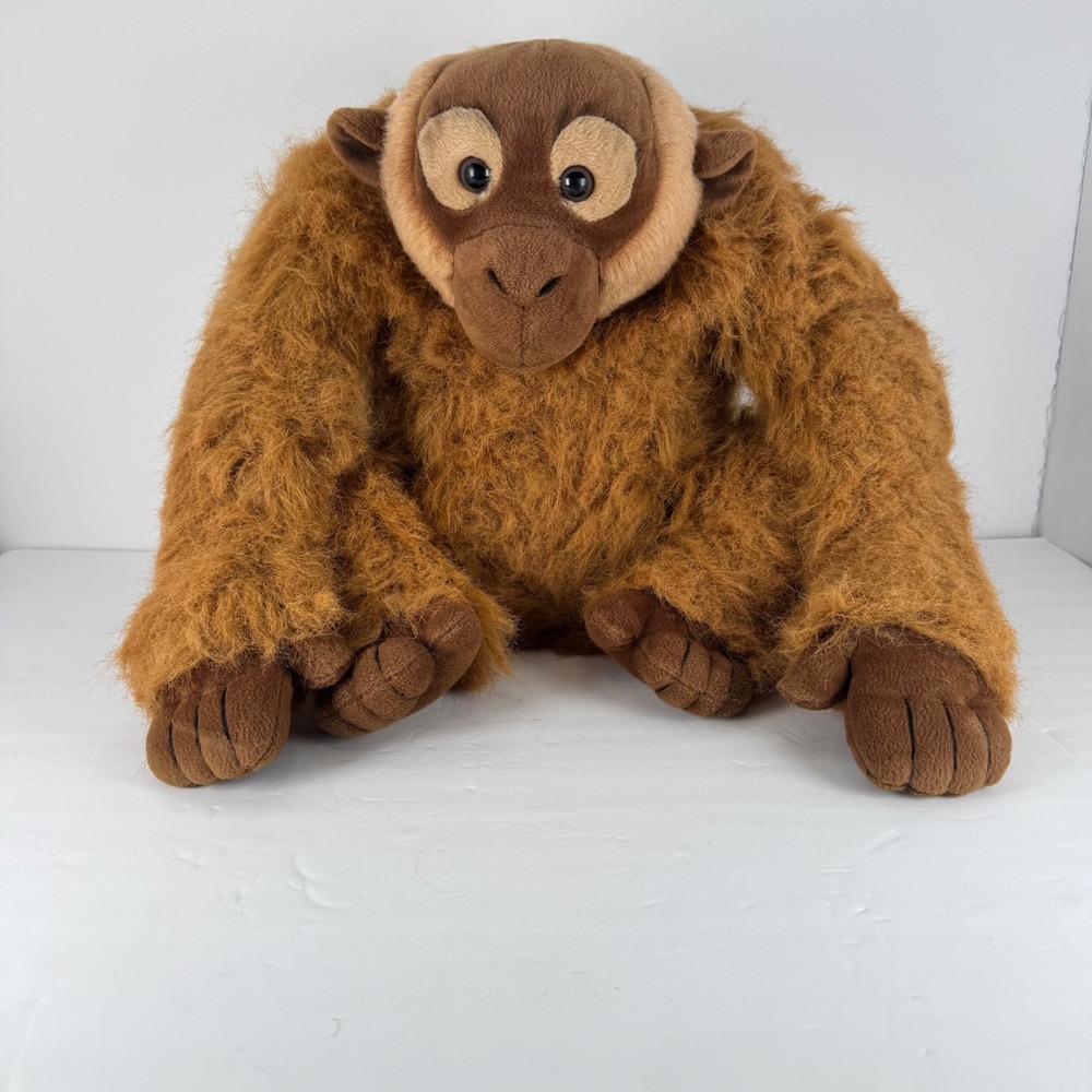 Leosco Orangutan‎ Plush Unisex 12in Brown Shaggy Fur Vintage Monkey Ape Toy